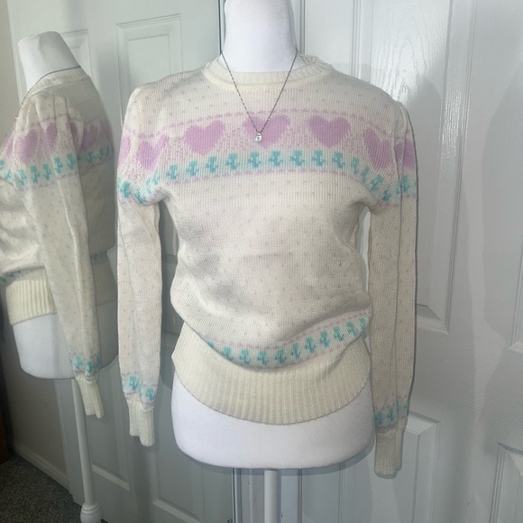 Vintage Sweaters - Adorable Vintage 70’s Sweetheart Jumper Sweater 💕